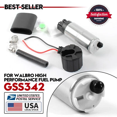 Replace WALBRO/TI GSS342 255LPH Fuel Pump + QFS 846 Kit for Honda Civic 92-04 - Image 1 of 4