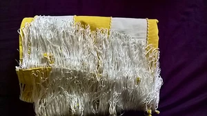 YELLOW TASSLED THORWS - Picture 1 of 2