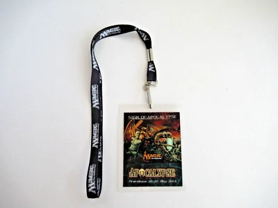 Magic The Gathering 2001 Apocalypse Prerelease Promo Laminated Lanyard Badge Tag - Image 1 of 3