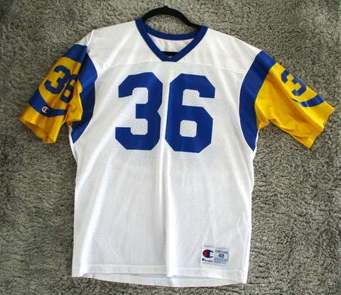 Vintage Champion Los Angeles Rams Jerome Bettis Away Jersey sz 48 Nice Rare NFL Cover