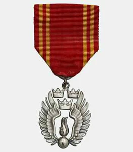 Silbermedaille Schwedischer Katastrophenschutzverein 1955 Verdienst - Bild 1 von 3