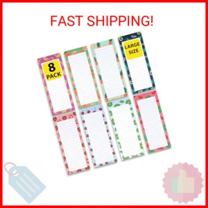 8 Large Magnetic Notepads – Big Notepads for Grocery List, Shopping List, To-Do - Picture 1 of 2