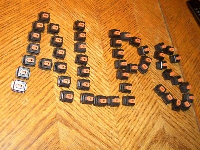 ALPS KEYSWITCHES:  SKCM ORANGE TACTILE LOT-OF-FIVE SWITCHES   $12.60 + $5.25 S/H - Image 1 of 4