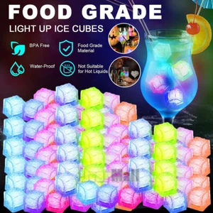 4-120x Leuchteiswürfel für Getränke Mehrfarbig LED Eiswürfel für Eiswürfel Licht - Bild 1 von 23