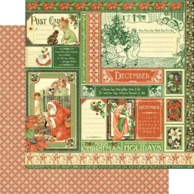 Graphic 45 Children's Hour Collection 12 x 12 December Collective Cardstock