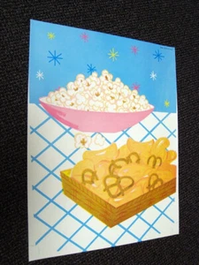 Poster um 1960 Restaurant Essen Animation - Popcorn & Brezeln - Bild 1 von 1