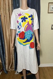 Ken Done For Neiman Marcus Bj Designs Beach Wear Cover Up Long Shirt One Size - Picture 1 of 16