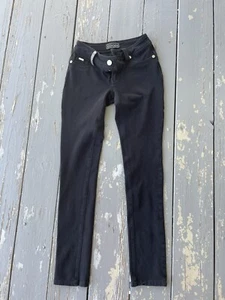 COOGI Black Women’s Pants 3/4 Spandex Cotton Straight Leg Embellished Bling - Picture 1 of 10