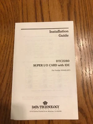 Installation Guide DTC2280 Super I/O …Instruction OEM Manual Only Ships N 24h - Image 1 of 3