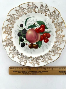 Vintage Royal Standard Made in England 8 Zoll Mittag-/Salatteller, Obstdesign - Bild 1 von 6