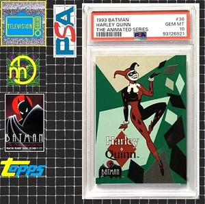 1993 Topps Batman: The Animated Series - #36 Harley Quinn - PSA 10 GEM MINT - Picture 1 of 4