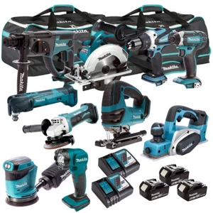 Makita 18V LXT 10 Piece Power Tool Kit 3 x 5.0Ah Battery & Charger T4TKIT-28A - Picture 1 of 1