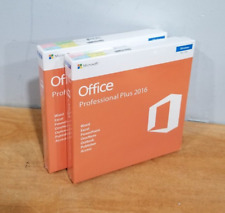 Lot of (2) Microsoft Office 2016 Windows Professional Plus New/Sealed DVD + Key