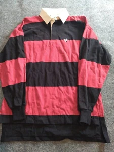 Arrow Criterion Rugby Shirt Vintage Striped 1970's Collared Mens Medium - Picture 1 of 12
