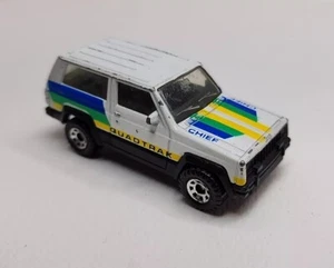 1986 Matchbox White Jeep Cherokee Quadtrak CHIEF 1:58 Scale Macau No Box Vtg 80s - Picture 1 of 17