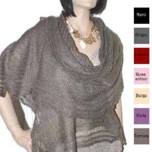 Ampia sciarpa stola pizzo traforata cm 200 x 78 - vari colori - Imagen 1 de 4