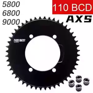 110BCD Road Bike Single Chainring 4 Bolt for AERO AXS 12s Chain Round Sprocket - Picture 1 of 34
