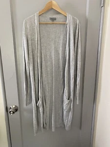 Joseph A Knit Cardigan Gray Duster Open Sleeveless Cardigan Women Sz S - Picture 1 of 4