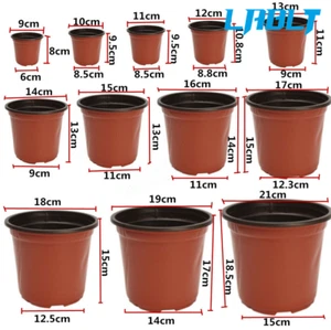 LABLT Round plastic plant pot Biodegradable Fibre Seedling Nursery Pots 100 pcs - Picture 1 of 22