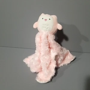 Carters Just One You Plush Pink Owl Security Blanket Lovey Snuggle Blankie Girls - Picture 1 of 7