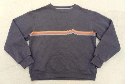 Patagonia Ridge Rise Stripe Uprisal Crew Sweatshirt Women's Sz M Basalt Brown - Image 1 of 4