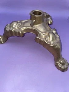 Vintage Ornate Gold Cast Iron Flag Pole Base/Stand - Picture 1 of 7