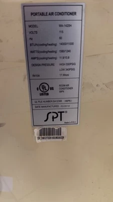 Portable Air Conditioner 14000 BTU 4- in-1 AC Unit for Cooling and Heating - Image 1 of 3