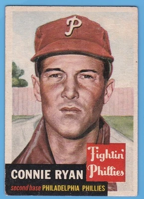 1953 Topps #102 Connie Ryan. Philadelphia Phillies. EX. - Image 1 of 2