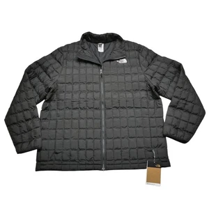 The North Face Thermoball Jacket Mens XL Black Quilted Puffer Full Zip NWT NEW - Picture 1 of 11