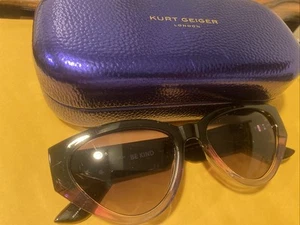 Kurt Geiger Purple Gradient Cat Eye Sunglasses - Picture 1 of 7