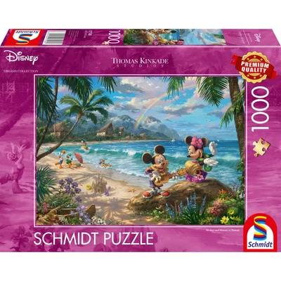 SCHMIDT SPIELE GMBH Puzzle Thomas Kinkade Disney, Mickey and Minnie in Hawaii 1000Teile