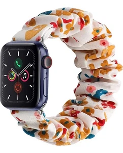 Apple Watch Wrist Band - Scrunchie Stretch Floral - 38/40/41 mm - Picture 1 of 7