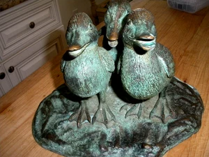 Escultura de patos de bronce firmada de Henry (Henri) - Imagen 1 de 6