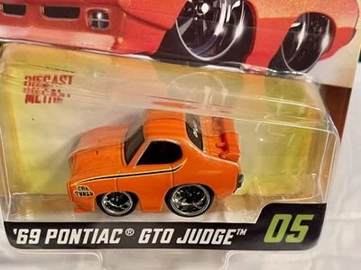 Coche afinado serie 6 Muscle Cars '69 Pontiac GTO Judge naranja fundido a presión Foto 1 de 3
