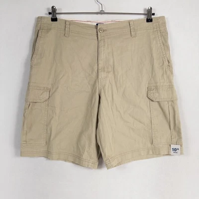 George Shorts Mens 36 Khaki Stone Wash Cargo At The Knee Cotton Stretch NEW - Image 1 of 4