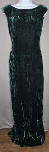 Langes ärmelloses Kleid Lillie Rubin grün Crushed Velvet - Bild 1 von 9