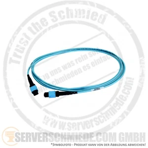 LWL 2m Glasfaser Kabel MTP Trunkkabel MTP 12 Fasern OM4 50/125 Multimode Pol-B - Bild 1 von 2