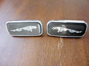 Jaguar XJ8 Vanden Plas Guardabarros Leaper Emblema Par Lado Izquierdo y Derecho *DESGASTE PESADO* - Imagen 1 de 13