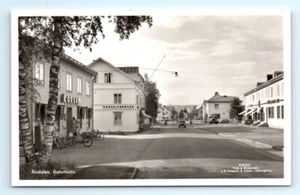 1930s RPPC Real Photo Postcard Alvdalen Gatumotiv Sweden Konsum Bicycles - Picture 1 of 2