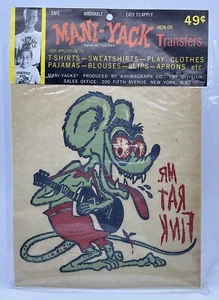 Ed Roth 1963 Mani-Yack Iron-On Transfer Mr. Rat Fink NYC Vintage RARE - Picture 1 of 2