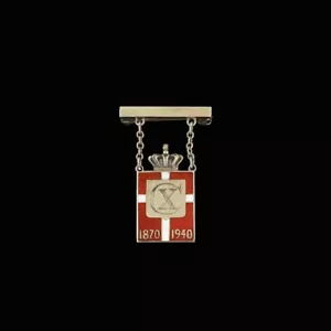 Georg Jensen. Gilded Sterling Silver WWII Danish King Pin Badge 1940 - Arno Mali - Picture 1 of 3