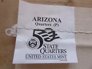 25 $ ungeöffnete neuwertige Tüte 2008-P Arizona State Quarters - Bild 1 von 3
