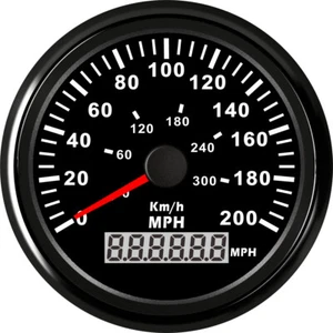 85mm Black GPS 300KM/H 200MPH Speedometer For Car Truck Marine Golf Cart Red Led - Picture 1 of 7