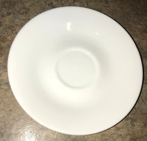 Corelle Corning Livingware Winter Frost White 6-1/4" TEA CUP SAUCER EXCELLENT - Picture 1 of 4
