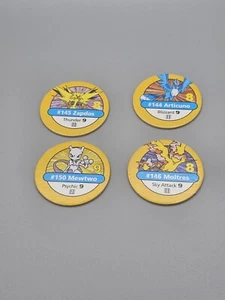 Pokemon Master Trainer Board Game 1999 Hasbro Original Yellow Tokens Set Of 4 - Picture 1 of 2