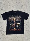 Vintage 00S Acdc Let There Be Rock Graphic Black T Shirt Size M Rock Chang 25X19