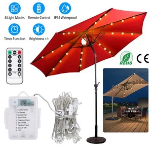 104LED Parasol Patio Umbrella Light Garden Camping Tent Lamp Decking Light Decor - Picture 1 of 8