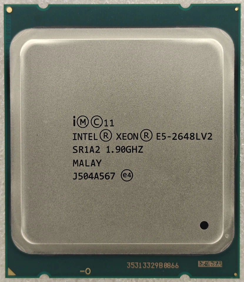 Intel Xeon e5-2648l v2 1.9ghz (2.5ghz) ten cores sr1a2 lga2011 CPU processor - Image 1 of 2