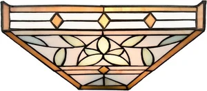 12-Inch Tiffany Wall Sconce Stained Glass Wall Light Fixture Vintage Style - Picture 1 of 7