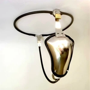 Male Stainless Steel Chastity Belt Device Invisible Adjustable Thongs Slave BDSM - Picture 1 of 22